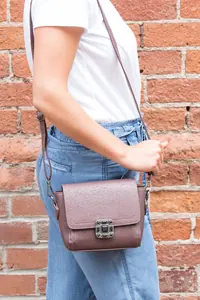 Bordo Taş Tokalı Mini Çanta