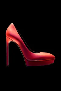 Kırmızı Deri Platform Stiletto