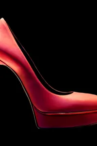 Kırmızı Deri Platform Stiletto