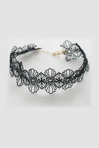 Siyah Dantel Choker Kolye